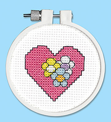 Flower Heart - Kid Stitch - Janlynn