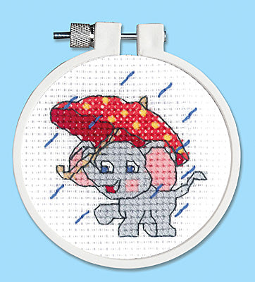 Rainy Day Elephant - Kid Stitch - Janlynn