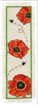 Poppies Bookmark Kit - Permin