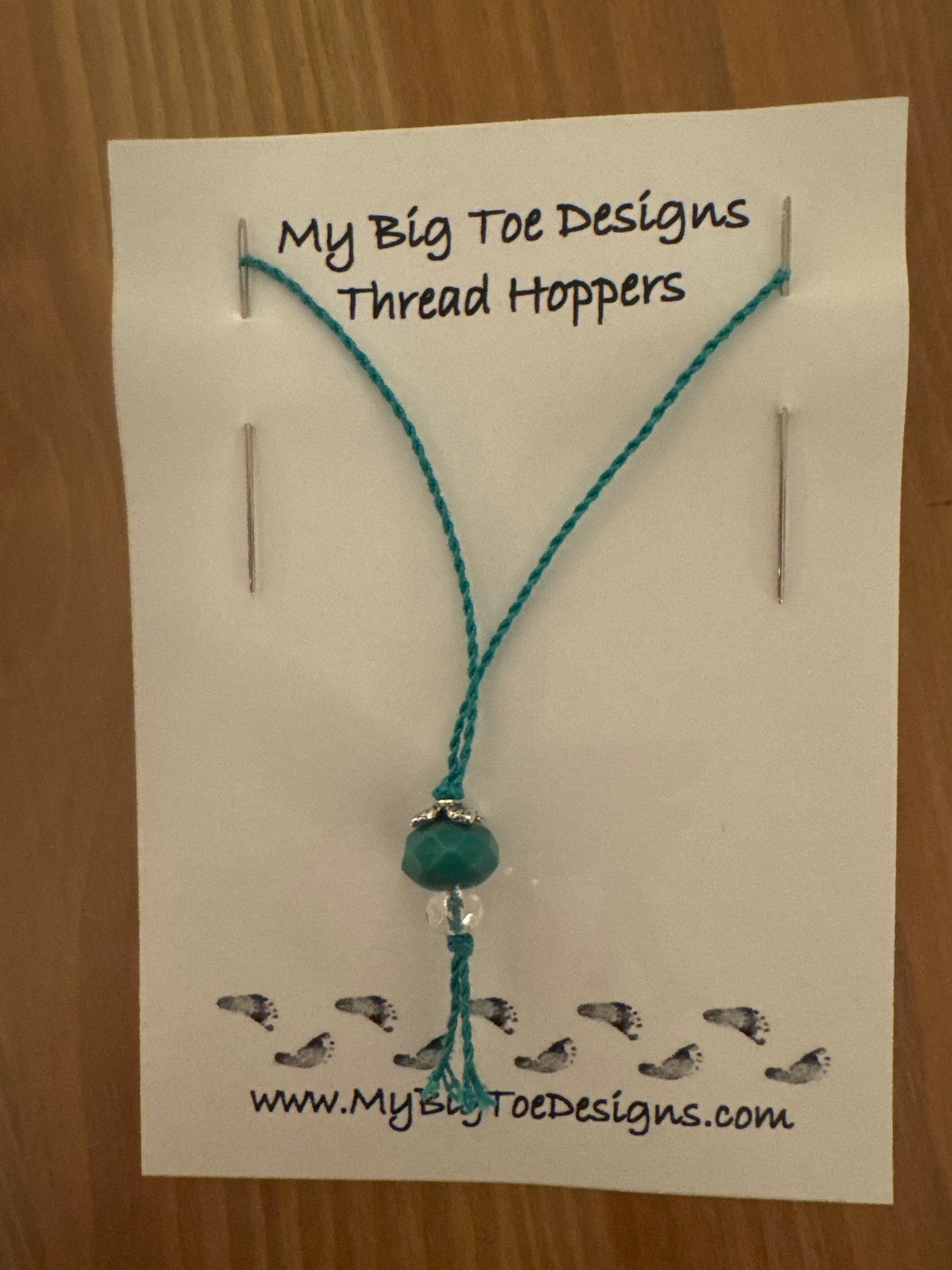 Turquoise Thread Hoppers - My Big Toe Designs