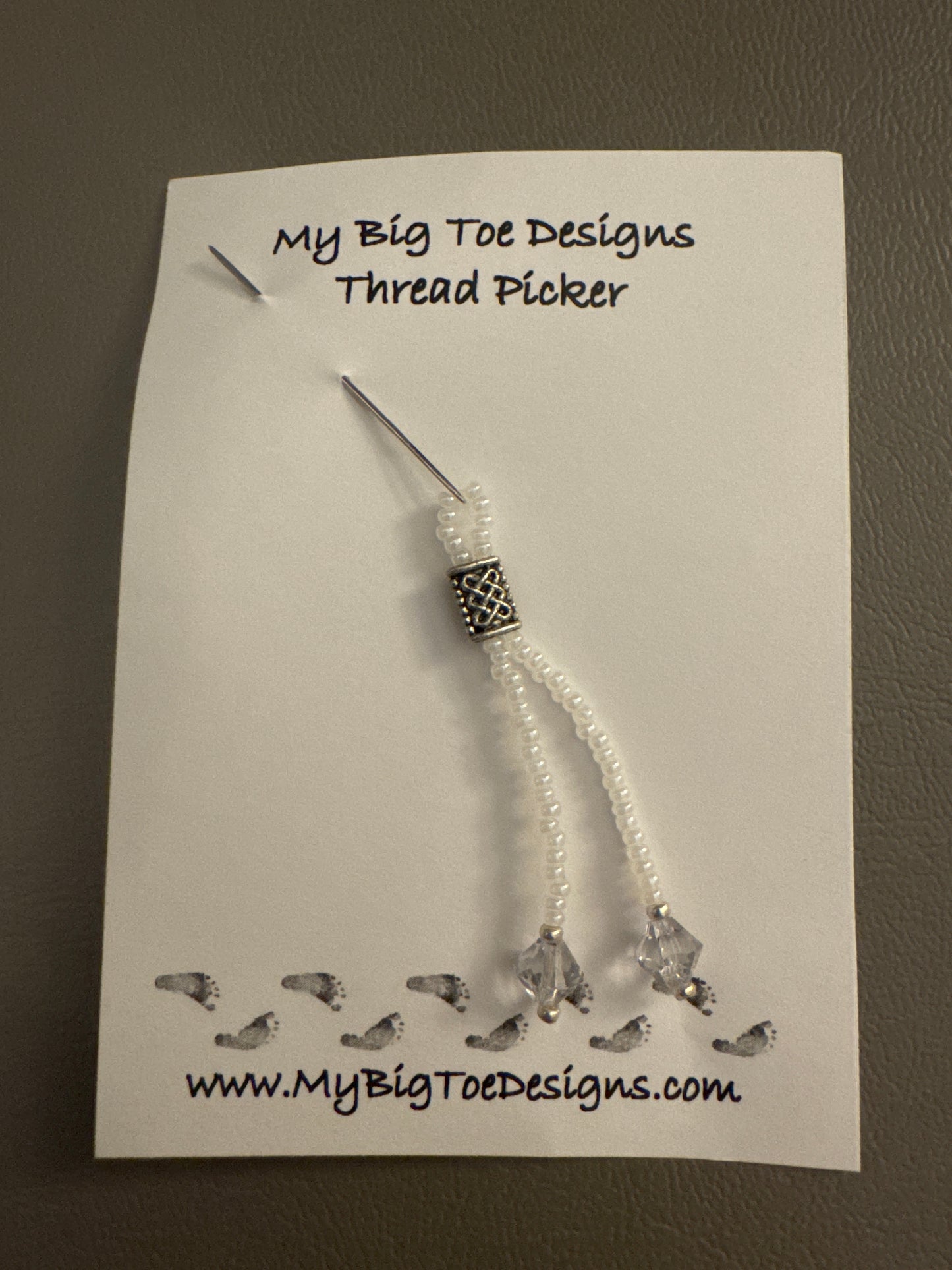 White Thread Picker - My Big Toe Designs