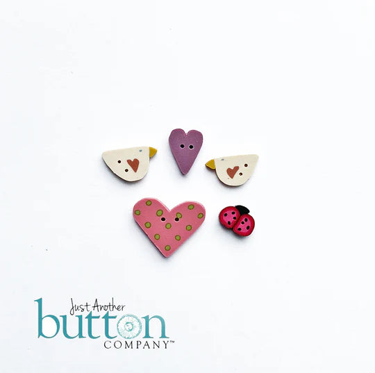 Heart Bag Button Collection - Just Another Button Company