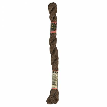 DMC Pearl Cotton Skein Size 5 Dark Beige Brown #839