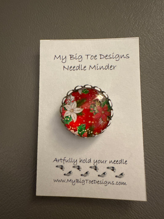 Poinsettia Needle Minder - My Big Toe Designs