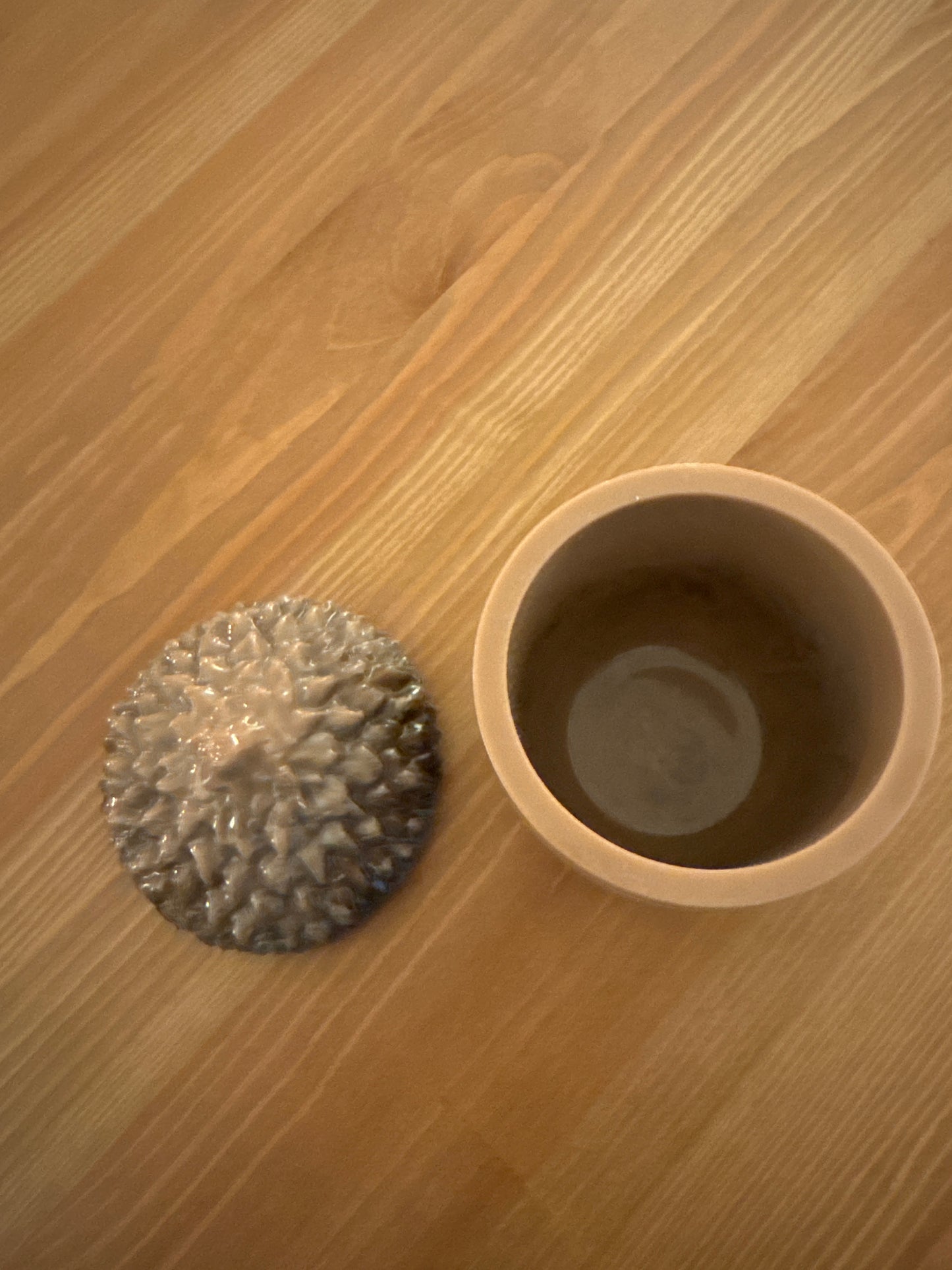 Handmade Acorn Resin ORT Jar - Tan/Brown