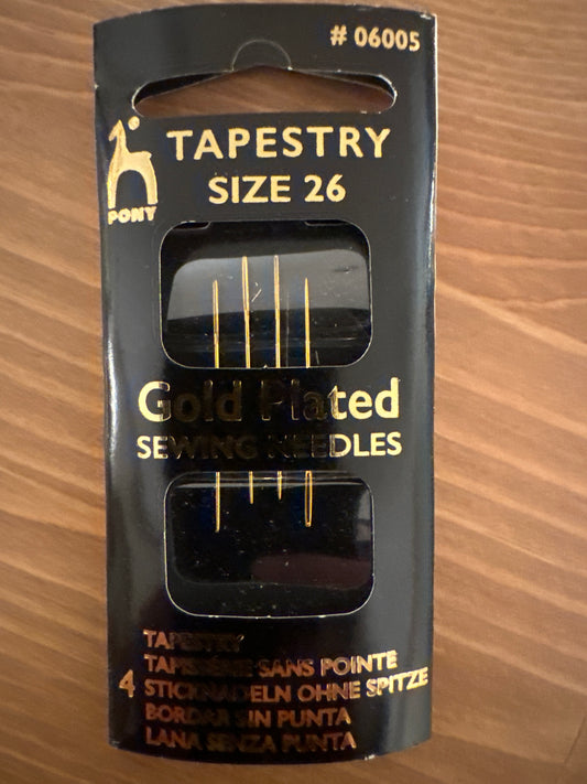 Size 26 Pony Gold Plated Tapestry Needles