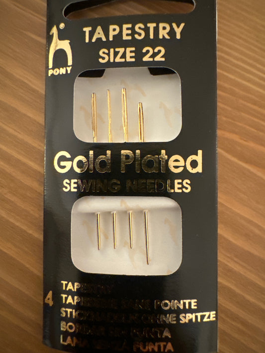 Size 22 Pony Gold Plated Tapestry Needles