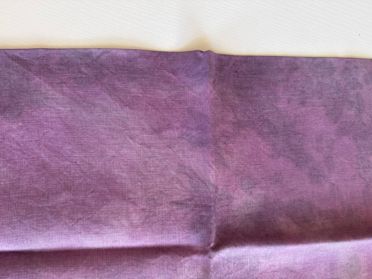 36 Count Linen - I'm An Eggplant - Wrinkled Fabric