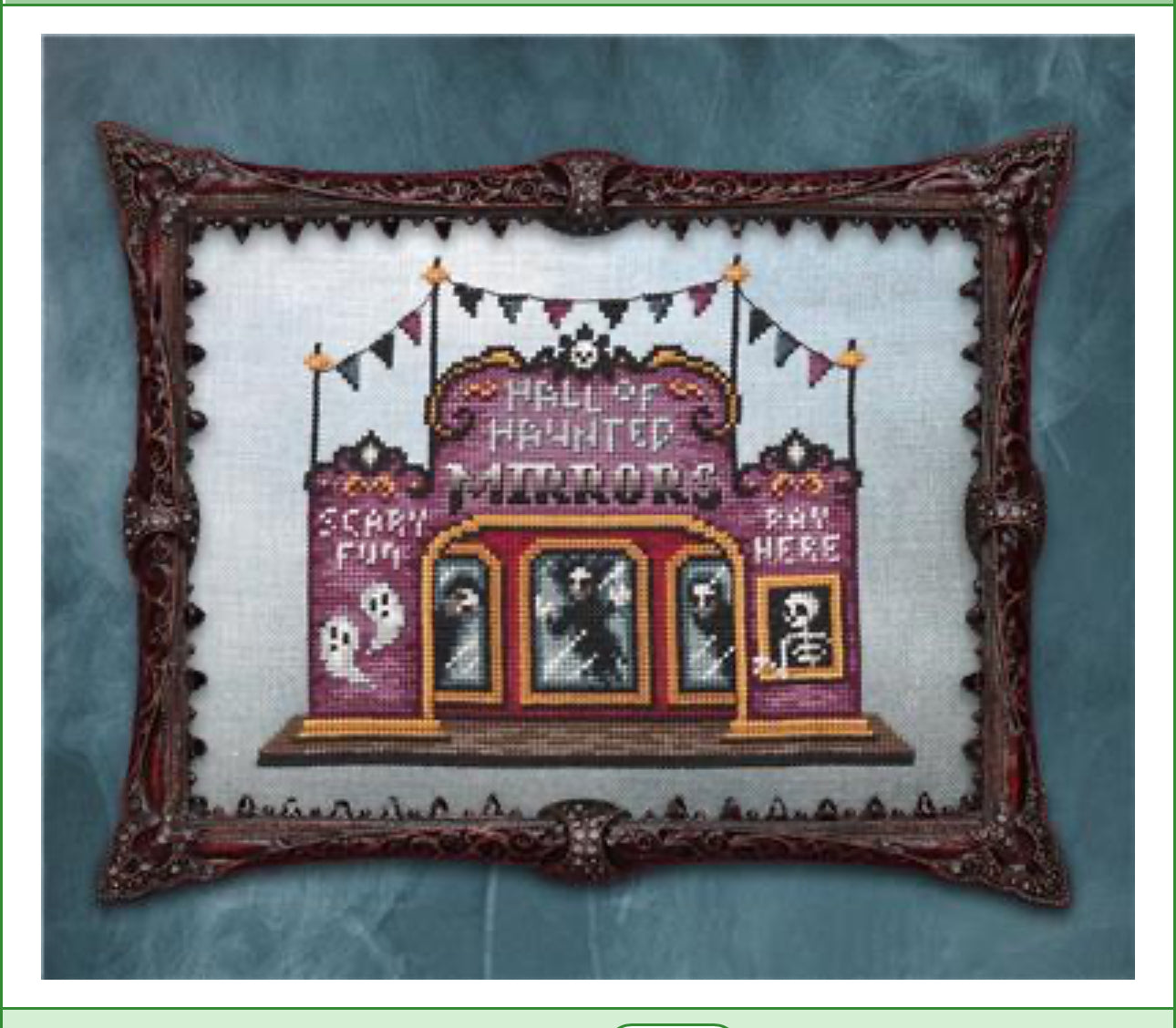 Hall of Haunted Mirrors - Lola Crow Cross Stitch