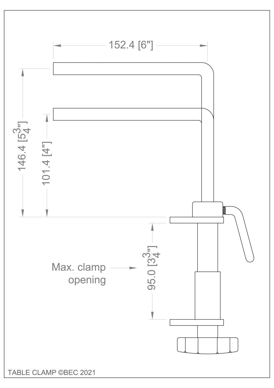 Lowery Silver Grey Table Clamp Kit (Clamp Head for your Stitching is Not Included) SG6