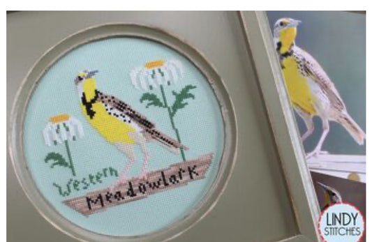 Western Meadowlark - Bird Crush Club - Lindy Stitches