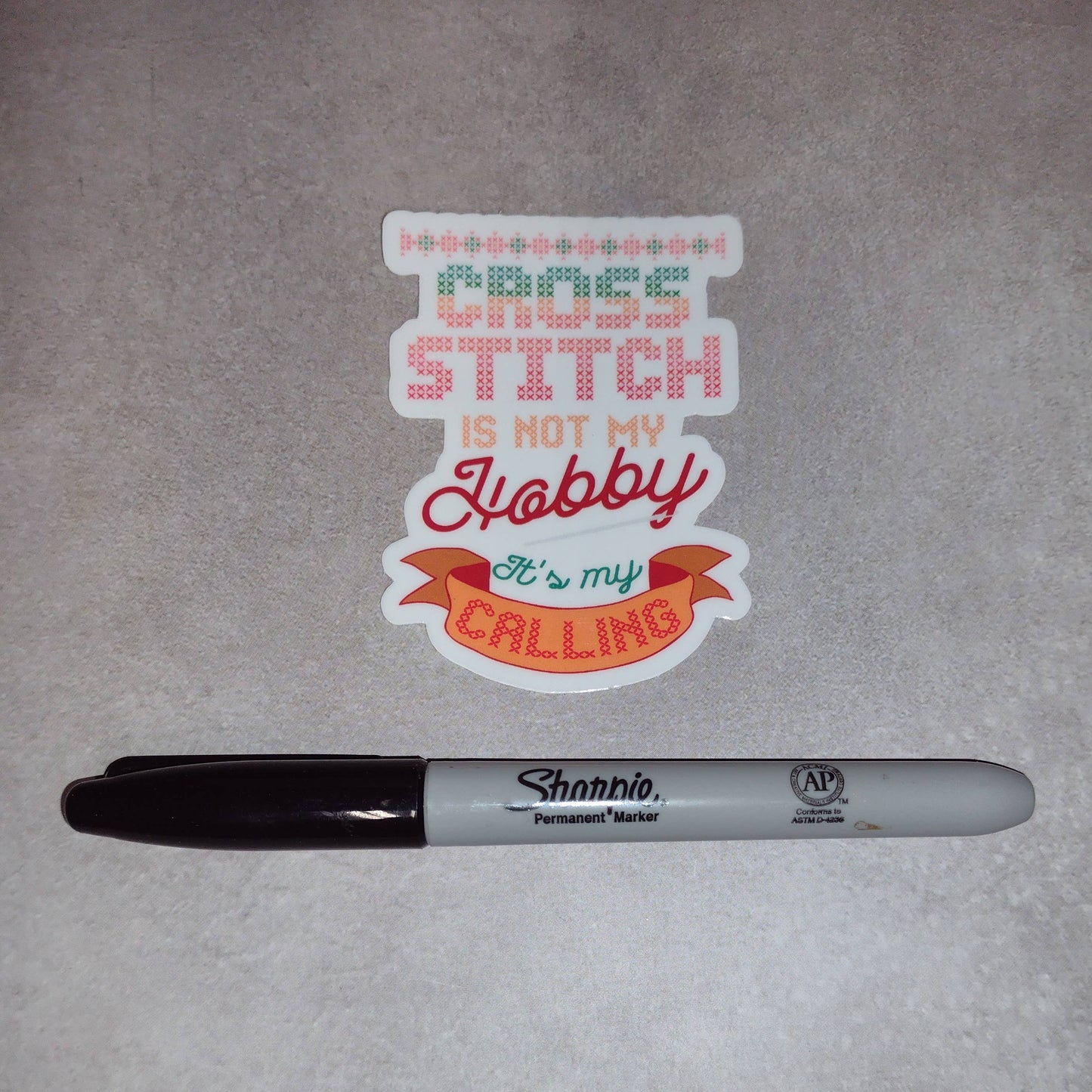 Cross Stitch Sticker - Cross Stitch Is Not My Hobby