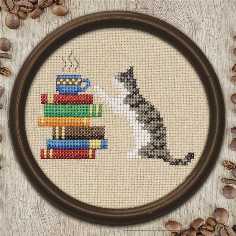 Cat, Books, and Coffee - Lola Crow