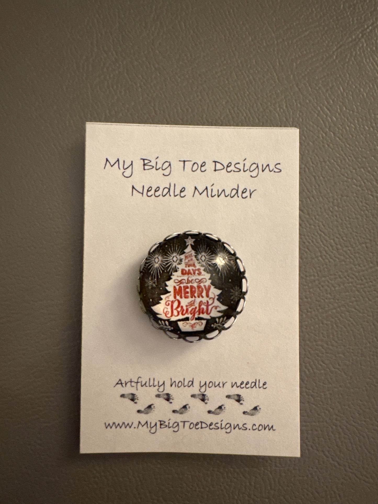 Merry and Bright Needle Minder - My Big Toe Designs