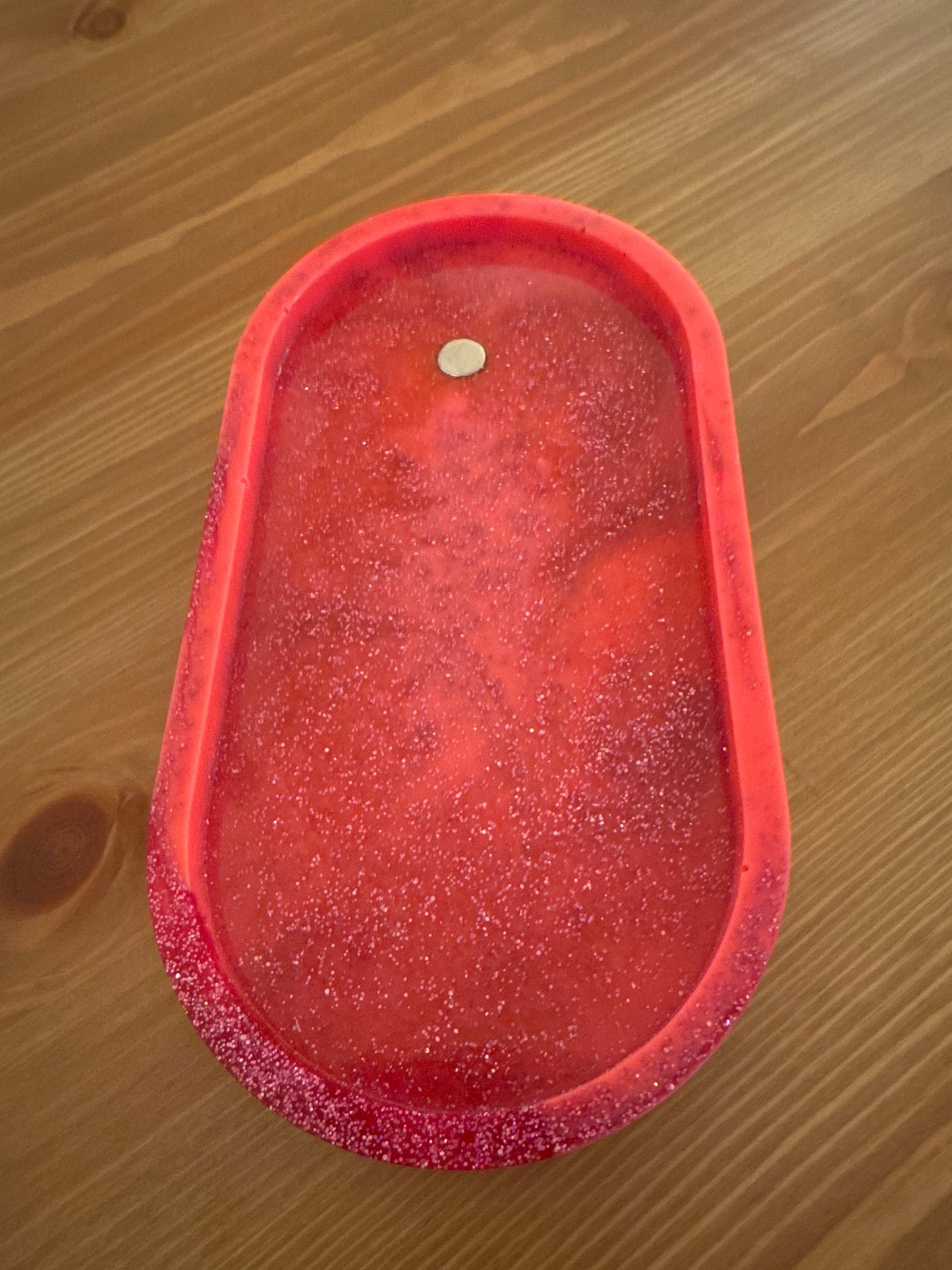 Handmade Resin Stitchers Tray - Pink Sparkles