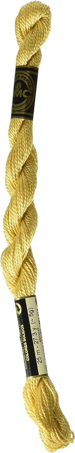 DMC Pearl Cotton Skein Size 5 Light Old Gold #676