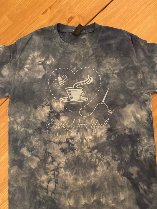 Bee Youtiful Sip and Stitchery T-Shirt - Desert Night