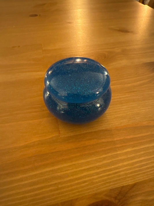 Small Resin ORT Jar - Blue Sparkle