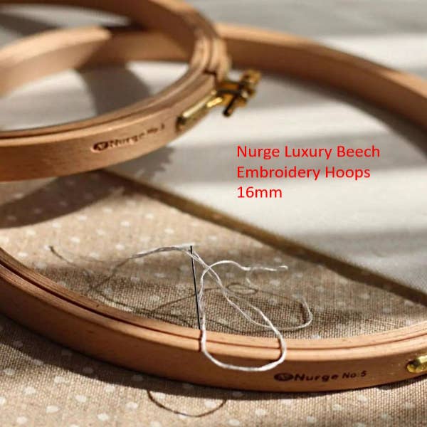 Nurge  Beech Screwed Embroidery Hoop: 1/2" width - 8" diameter