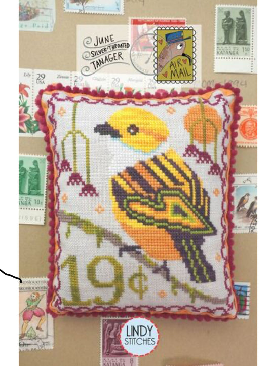 June Silver-throated Tanager - Lindy Stitches