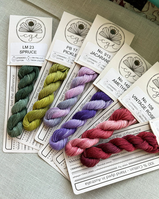 Floss Pack for Garden of Zig Pattern by Ink Circles - Cottage Garden Threads