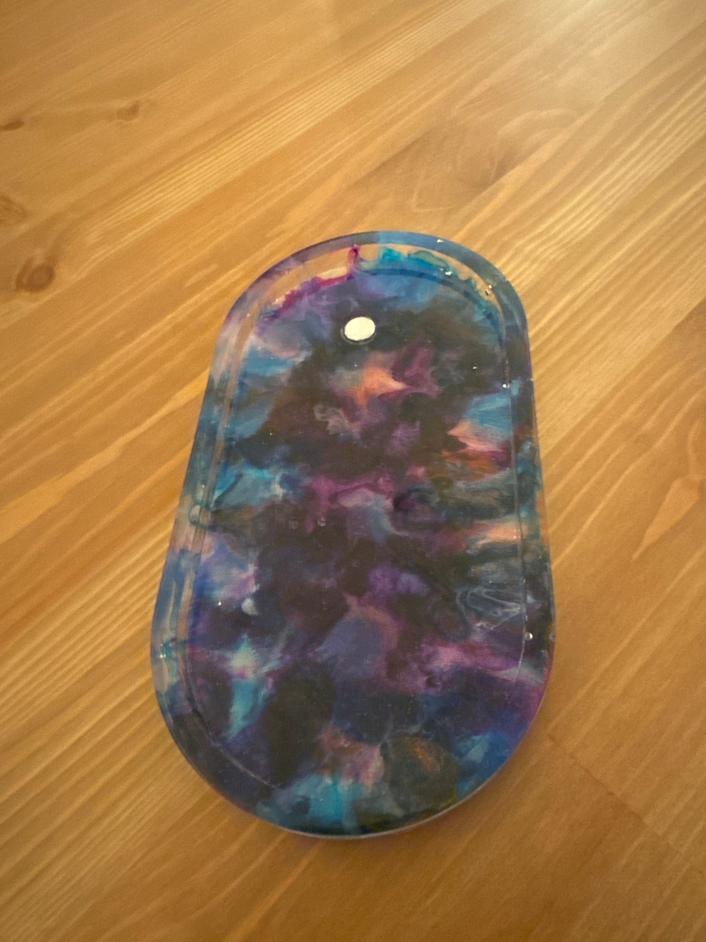 Handmade Resin Stitchers Tray - Pink, Purple, Turquoise