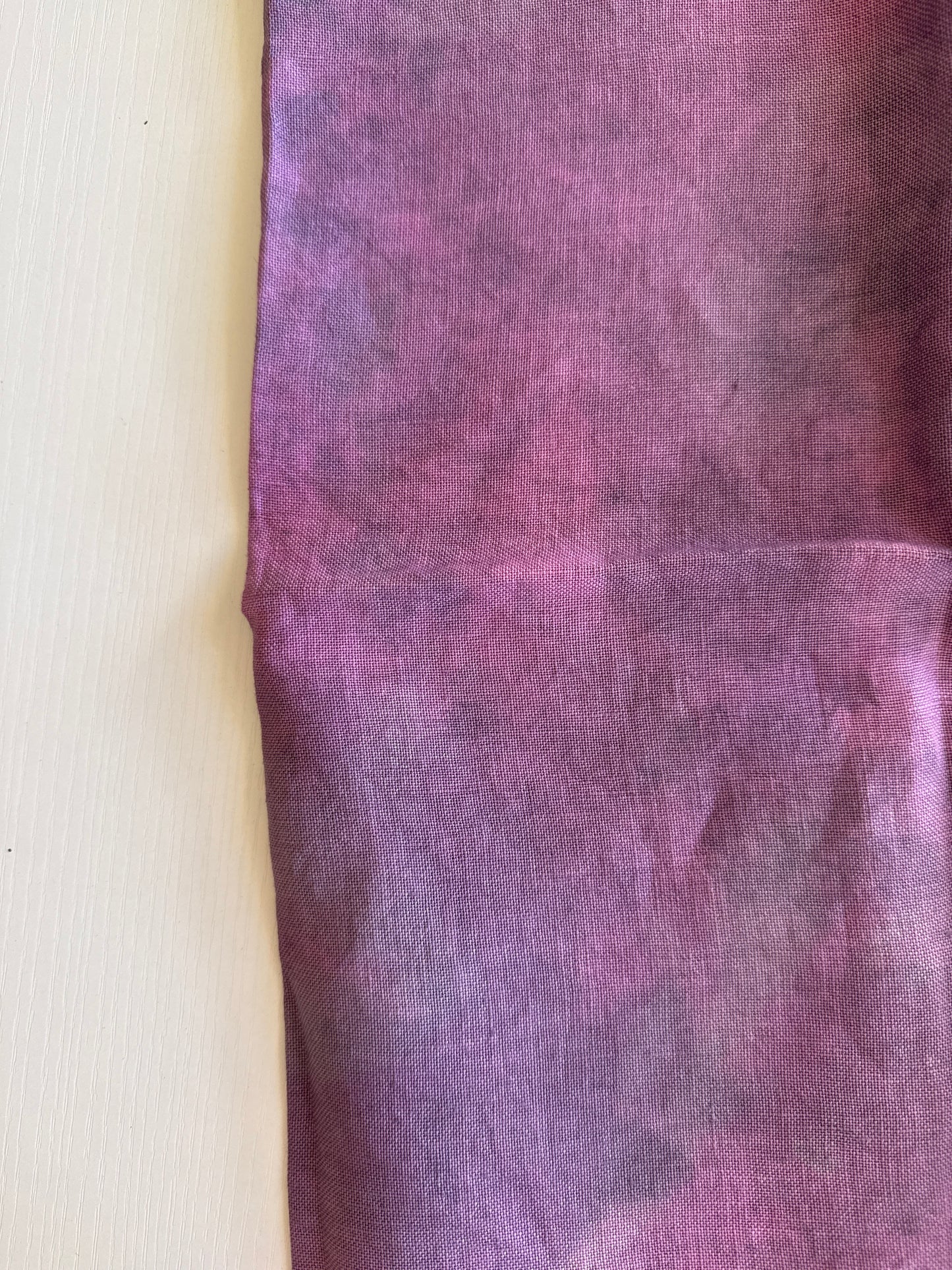 32 Count Linen - I'm An Eggplant - Wrinkled Fabric