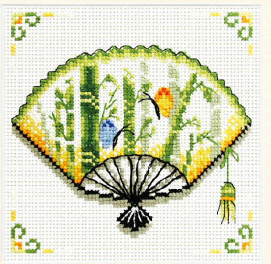 No Count Cross Stitch - Bamboo Fan