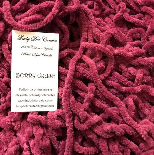 Chenille Trim - Berry Crush - Lady Dot Creates