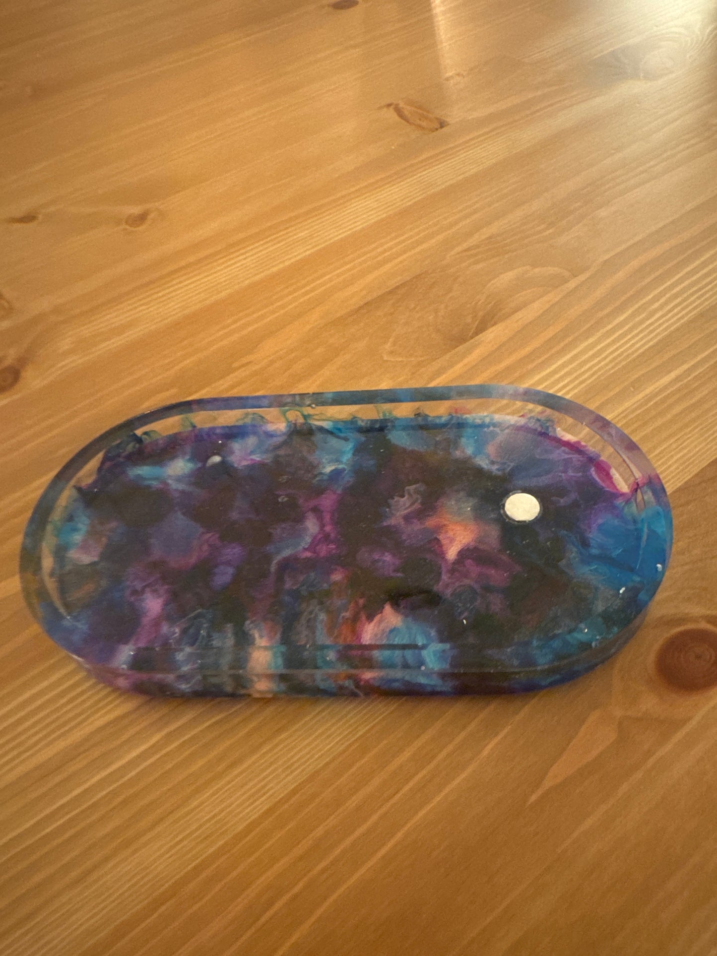 Handmade Resin Stitchers Tray - Pink, Purple, Turquoise