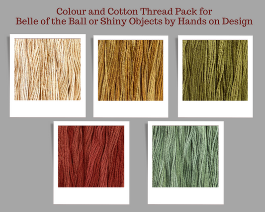 Colour and Cotton Thread Pack for Belle of the Ball and/or Shiny Objects by Hands on Design