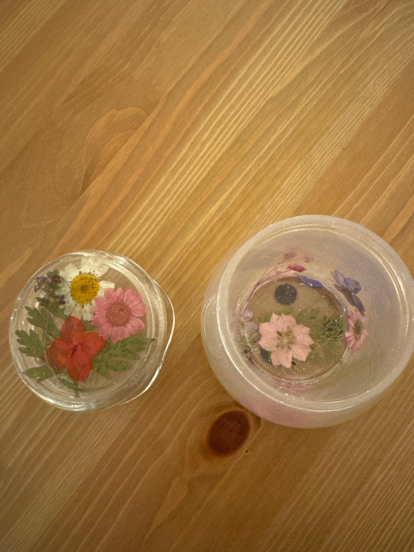 Handmade Resin ORT Jar - Pressed Flowers