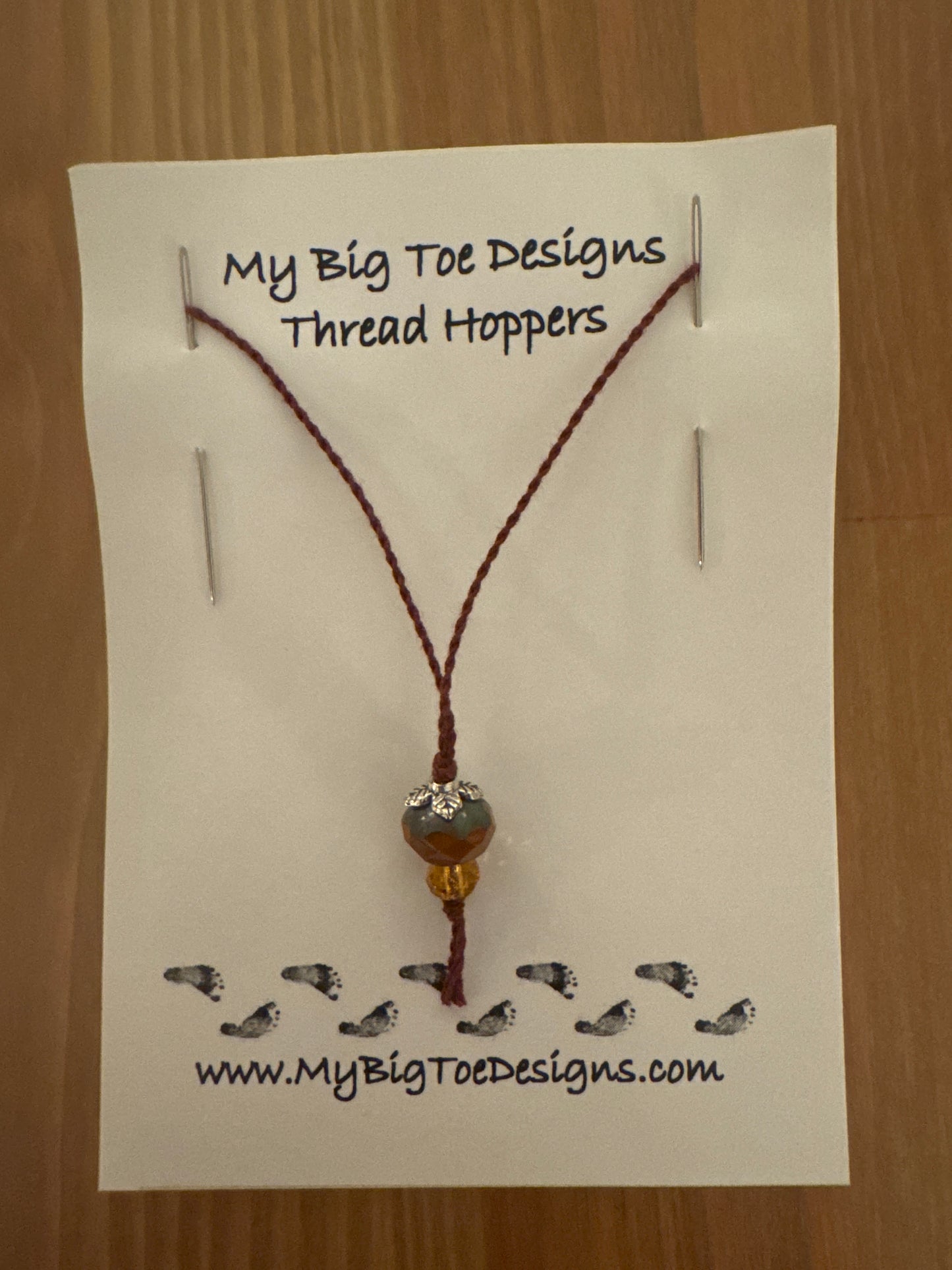 Maroon Thread Hoppers - My Big Toe Designs