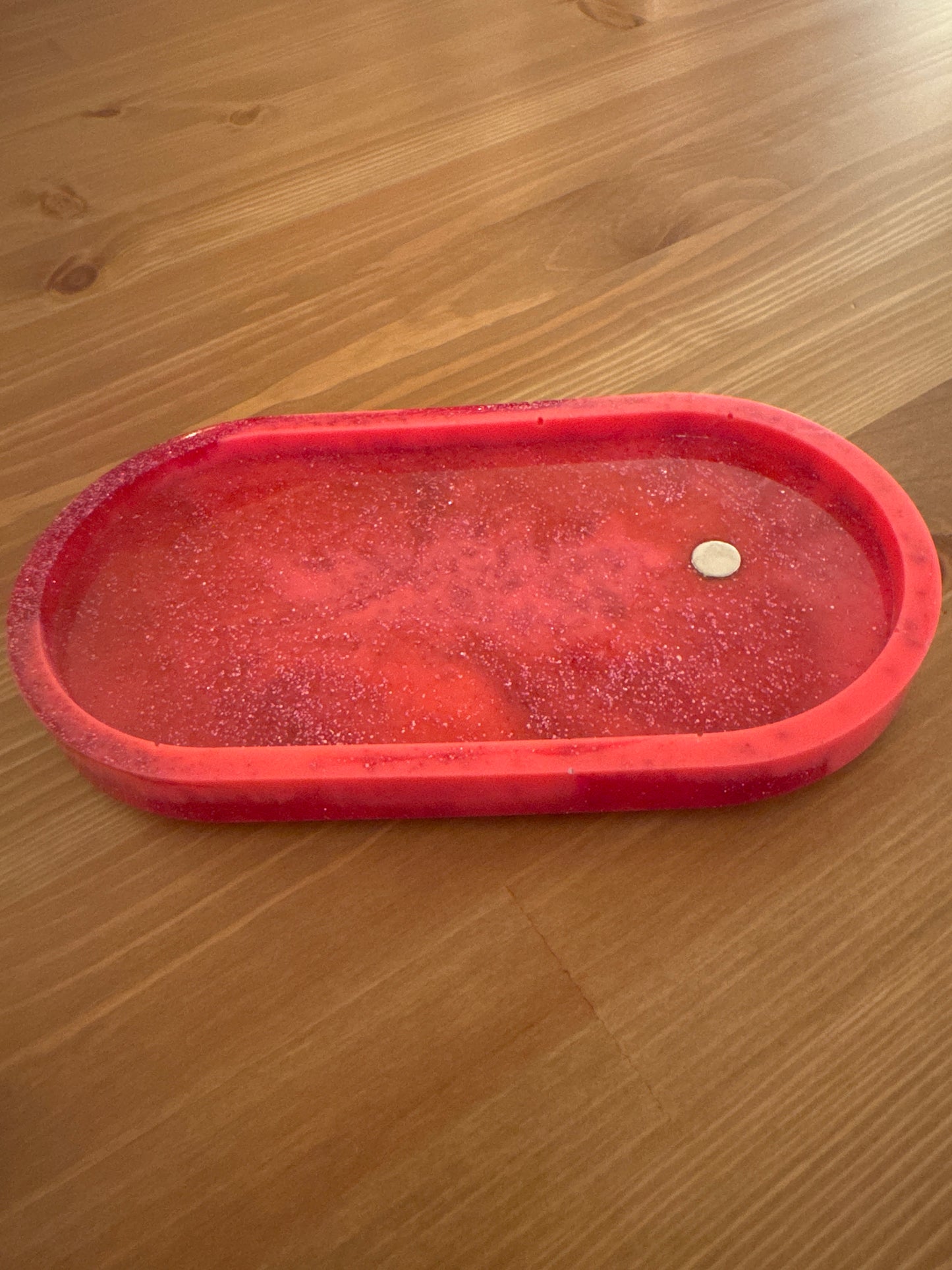 Handmade Resin Stitchers Tray - Pink Sparkles