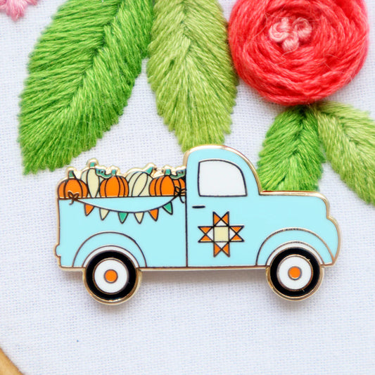 Fall Pumpkin Truck Needle Minder - Flamingo Toes