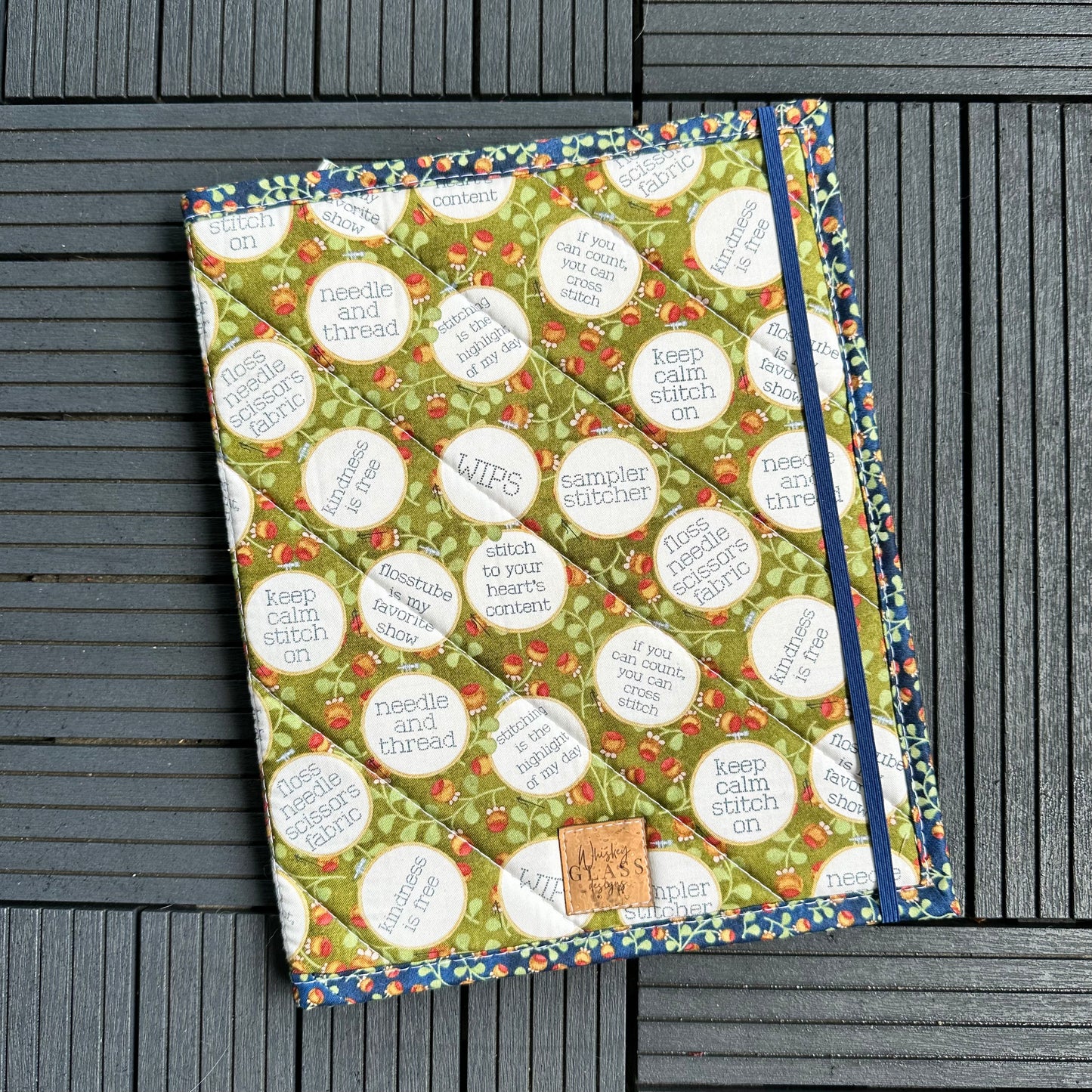 Keep Calm and Stitch On Project Folder by Whiskey Glass Designs