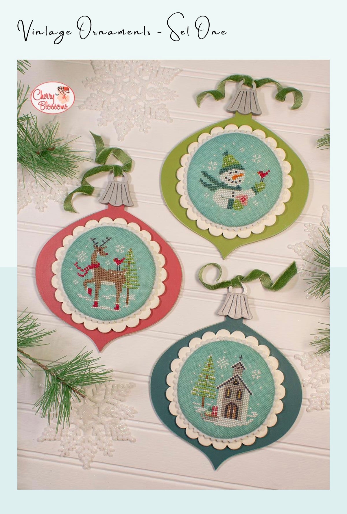 Vintage Ornaments Pattern Set One - Cherry Blossoms