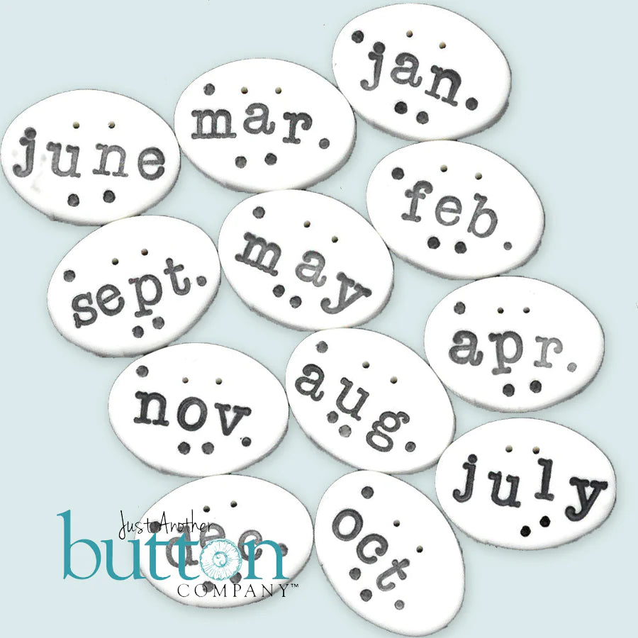 January - December Tag Buttons - Just Another Button Company