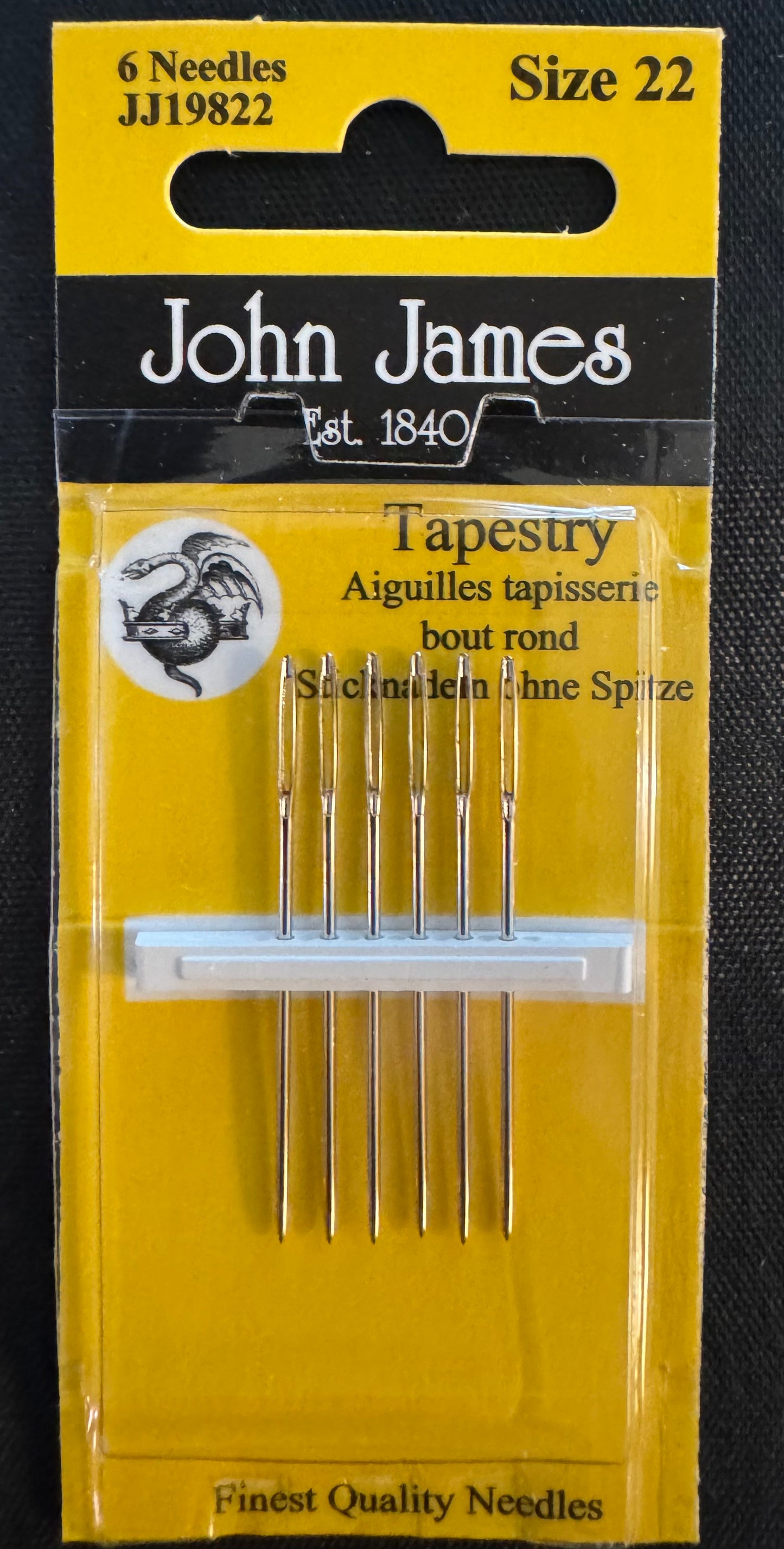 Size 22 John James Tapestry Needles