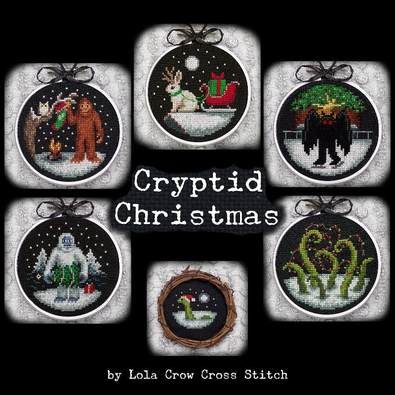 Cryptid Christmas- Lola Crow Cross Stitch