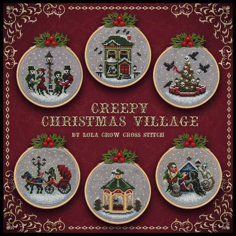 Creepy Christmas Village - Lola Crow Cross Stitch