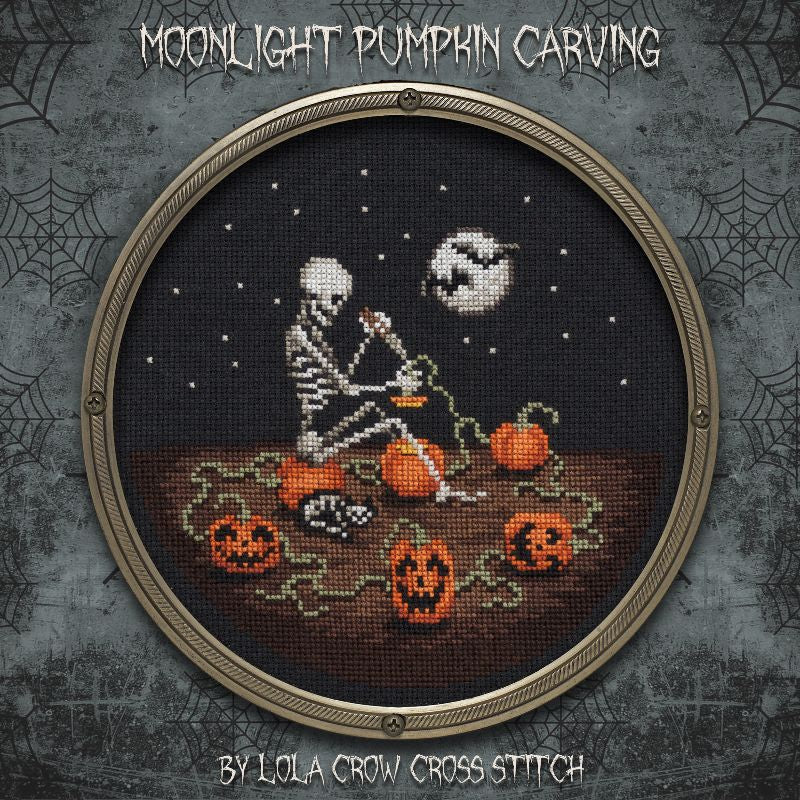 Moonlight Pumpkin Carving- Lola Crow Cross Stitch