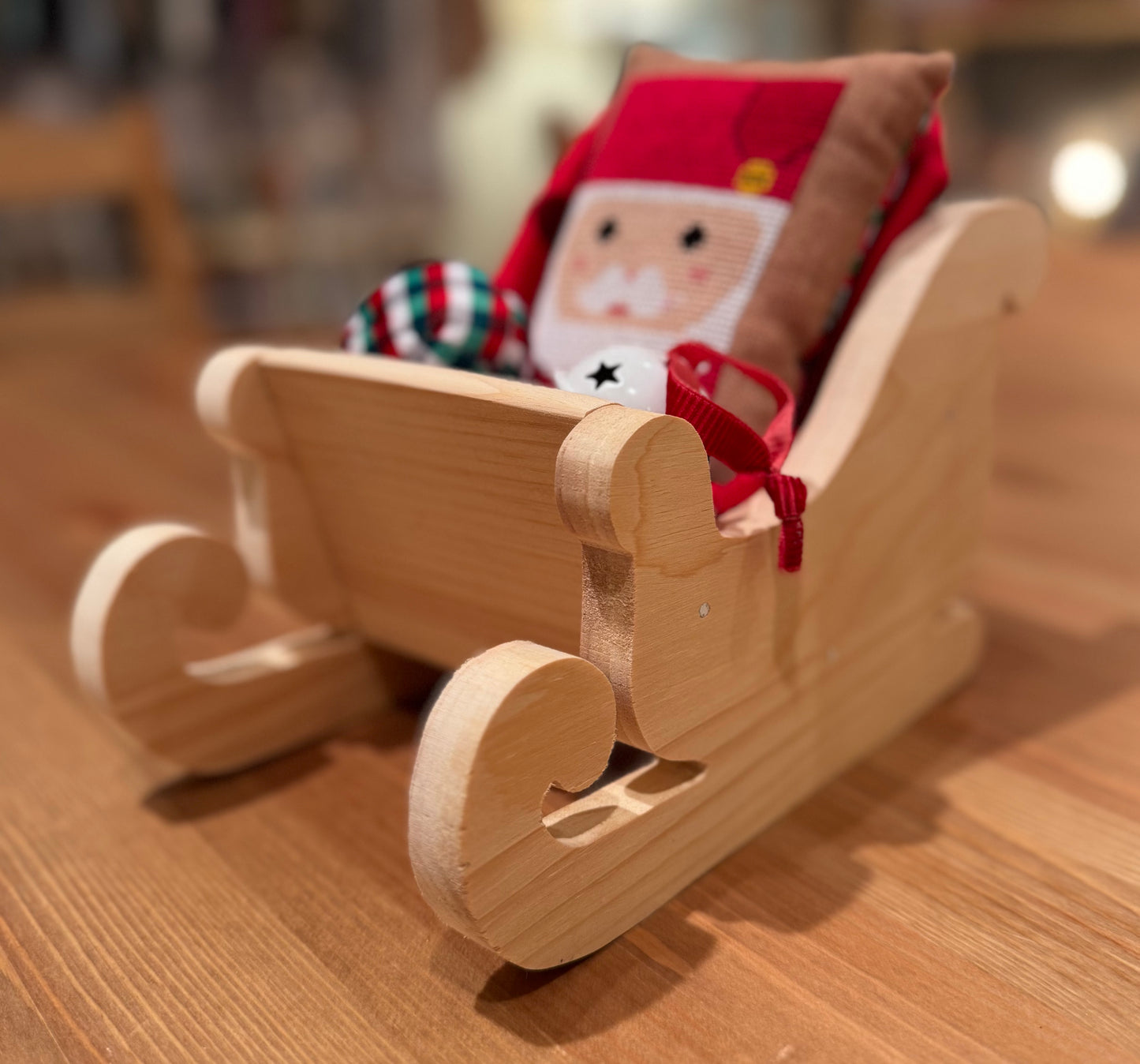 Small Unpainted Wooden Sleigh