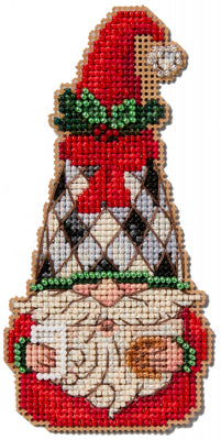 Milk and Cookie Gnome Beaded Cross Stitch Kit - Jim Shore by Mill Hill