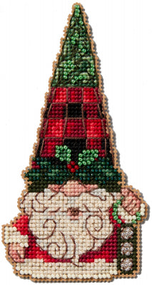 Gnome with Bells Beaded Cross Stitch Kit - Jim Shore by Mill Hill