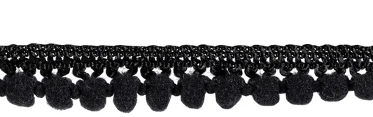 Pom Pom Trim - Licorice - Lady Dot Creates