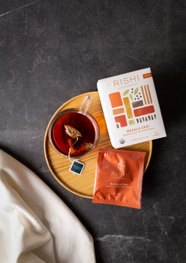 Masala Chai Organic Black Tea Sachets - Rishi Tea & Botanicals