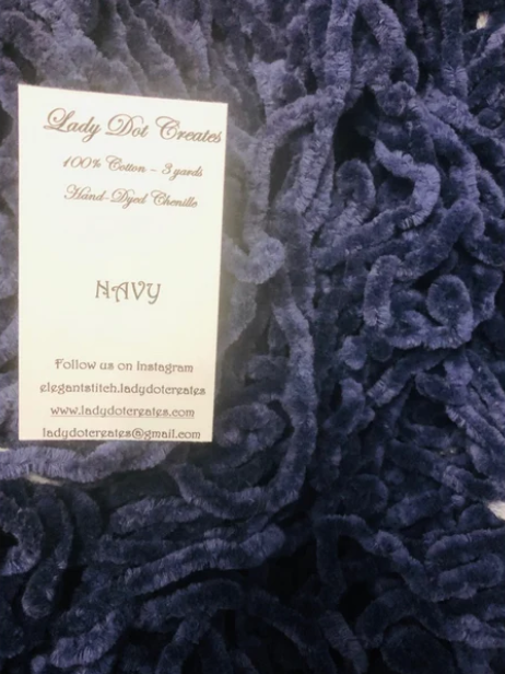 Chenille Trim - Navy - Lady Dot Creates