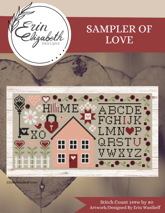 Sampler of Love - Erin Elizabeth Designs