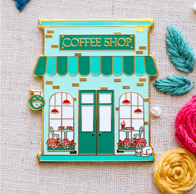 Coffee Shop Main Street Needle Minder - Flamingo Toes